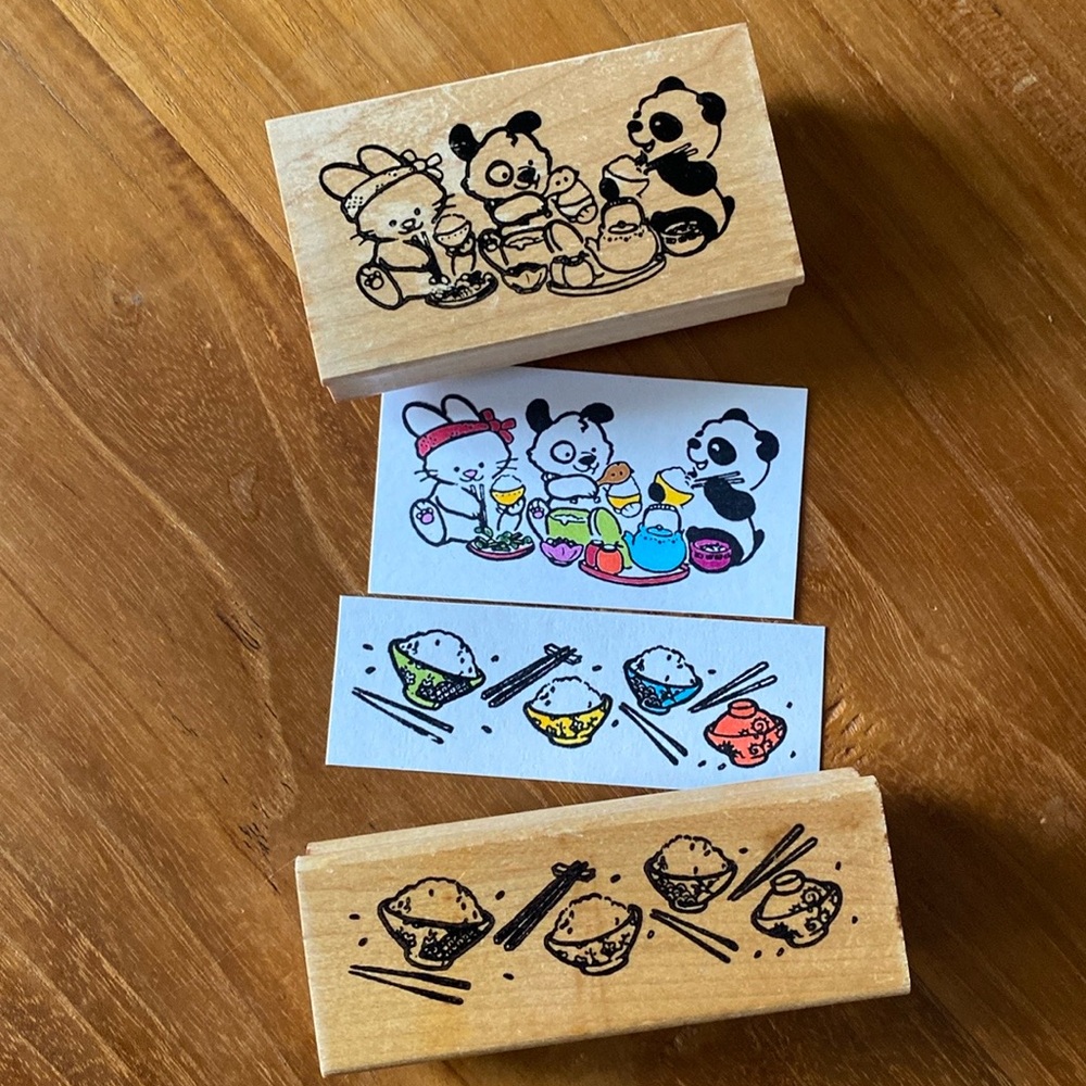 1990’s Very Cute Asian Inspired Rubber Stamps